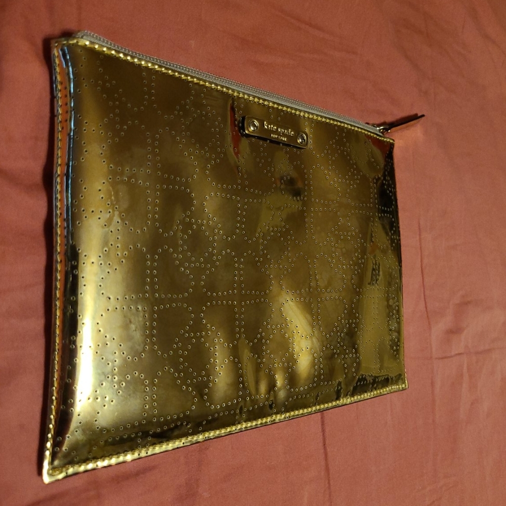 Gold Kate Spade Clutch
